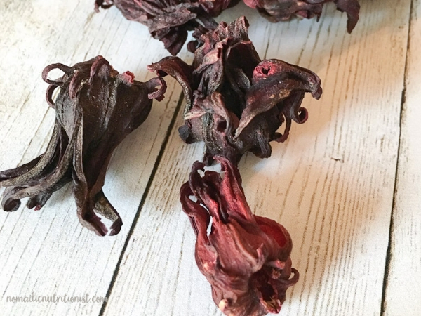 Whole dried sorrel on a white background