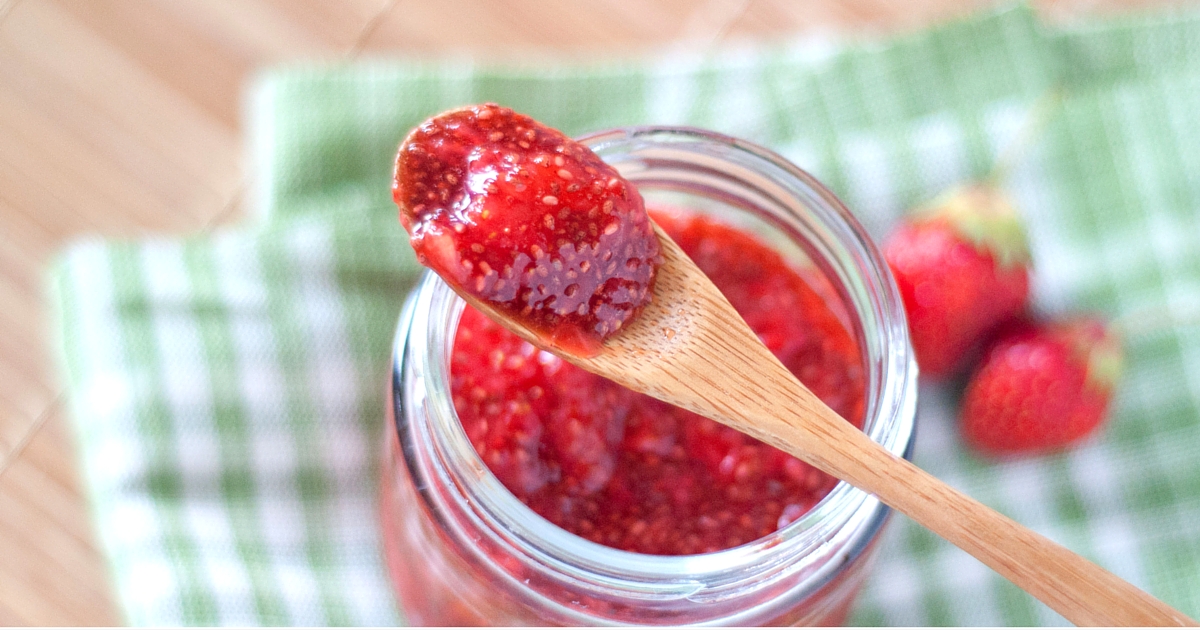 No cook strawberry chia jam