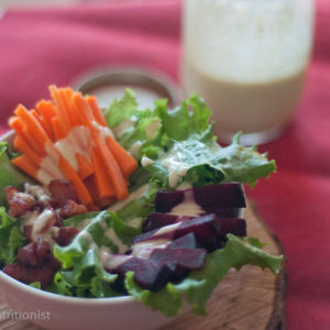 Salad with Lemon Tahini Dressing