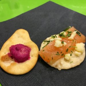 Beet Hummus and Salt-Cured Gravlax