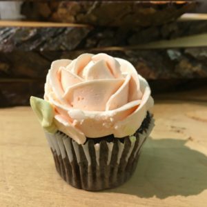 chocolate cupcake with vanilla buttercream