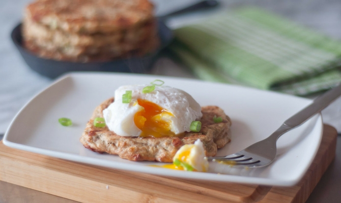 Spelt Pancakes with Poached Egg