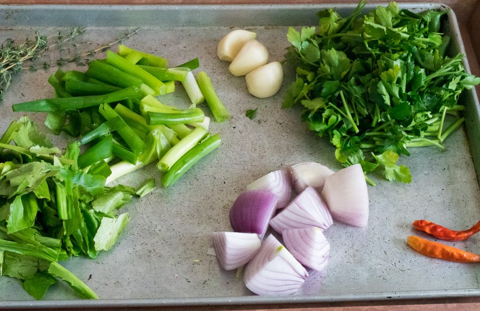 Ingredients for green seasoning