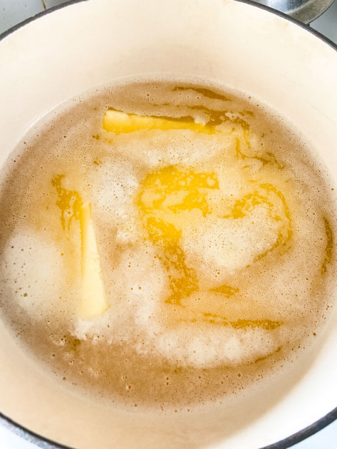 Butter melting in a saucepan